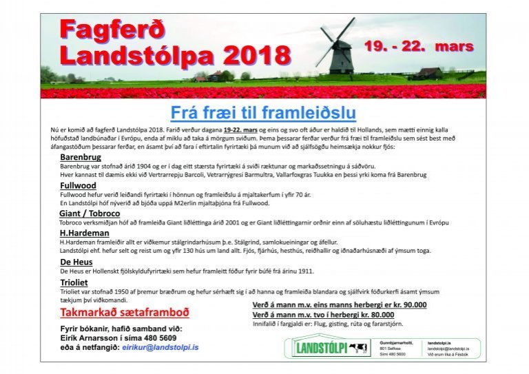 Fagferð Landstólpa 2018