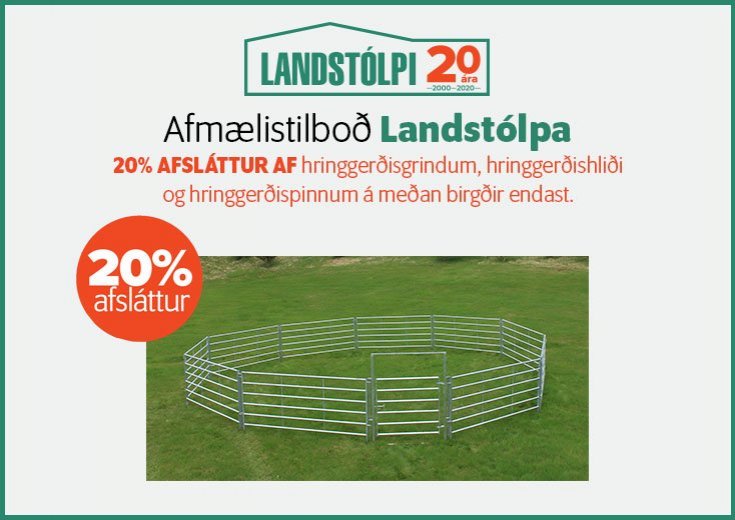 Afmælistilboð Landstólpa - Maí