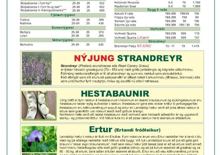 Sáðvörulistinn 2017