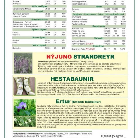 Sáðvörulistinn 2017
